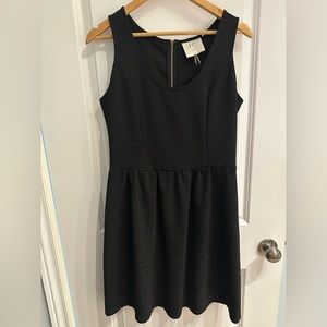 HD in Paris Anthropologie black with silver fleck dress L